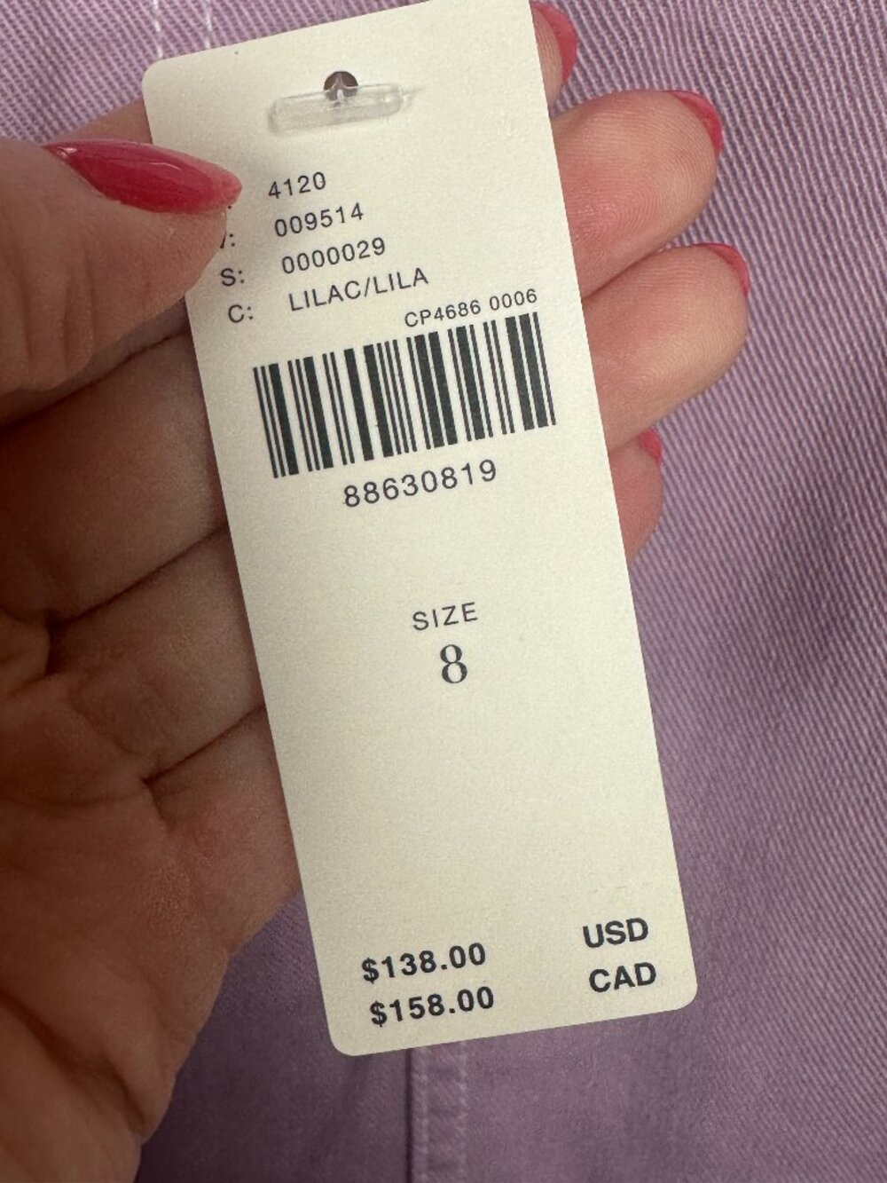 NWT Anthropologie Pilcro Carpenter Maxi Skirt in Lilac Size 8 - Picture 6 of 12